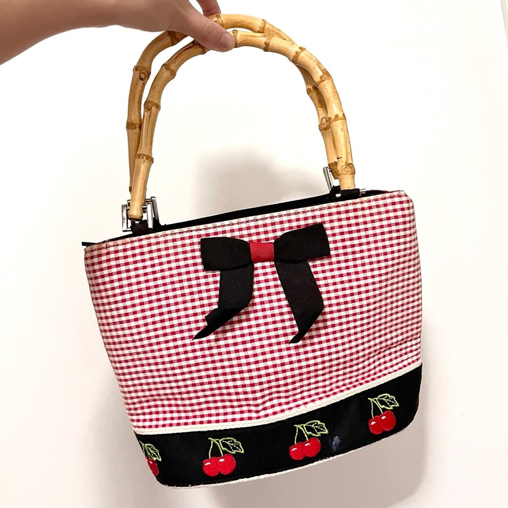 Cherry Gingham Handbag
